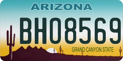 AZ license plate BHO8569