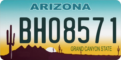 AZ license plate BHO8571
