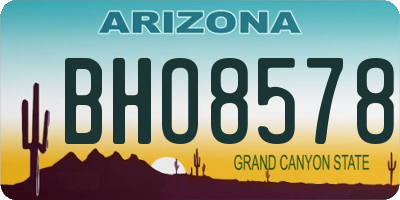 AZ license plate BHO8578