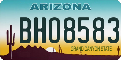 AZ license plate BHO8583