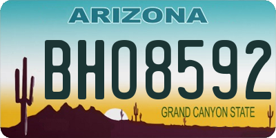 AZ license plate BHO8592