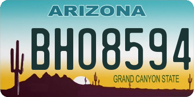 AZ license plate BHO8594