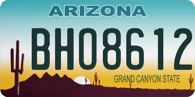AZ license plate BHO8612