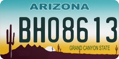 AZ license plate BHO8613