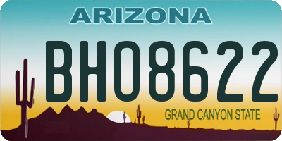 AZ license plate BHO8622