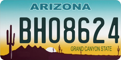 AZ license plate BHO8624