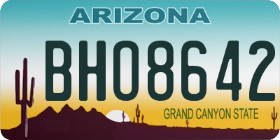 AZ license plate BHO8642