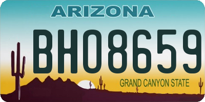 AZ license plate BHO8659