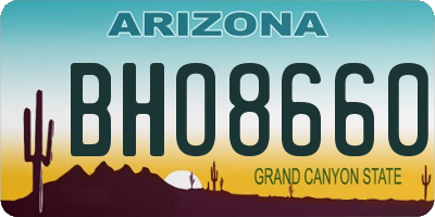 AZ license plate BHO8660