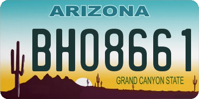 AZ license plate BHO8661