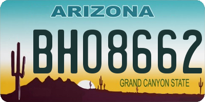 AZ license plate BHO8662