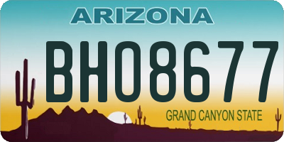 AZ license plate BHO8677