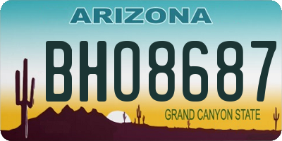 AZ license plate BHO8687