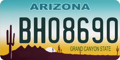 AZ license plate BHO8690