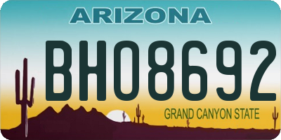 AZ license plate BHO8692