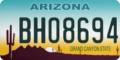 AZ license plate BHO8694