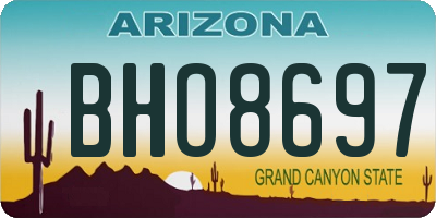 AZ license plate BHO8697