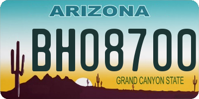 AZ license plate BHO8700