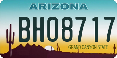 AZ license plate BHO8717