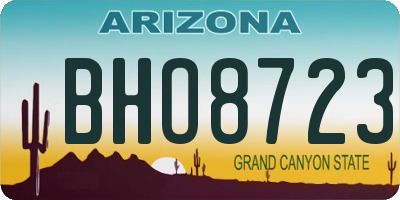 AZ license plate BHO8723