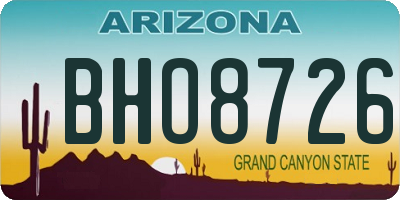 AZ license plate BHO8726
