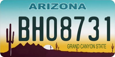 AZ license plate BHO8731