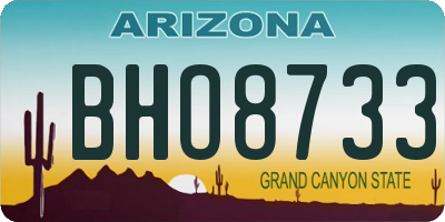 AZ license plate BHO8733