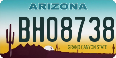 AZ license plate BHO8738