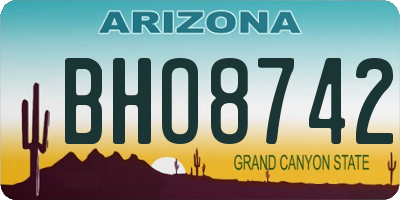 AZ license plate BHO8742