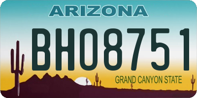 AZ license plate BHO8751