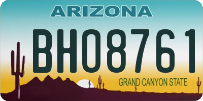 AZ license plate BHO8761