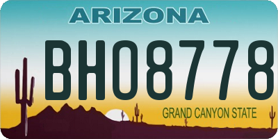 AZ license plate BHO8778