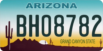 AZ license plate BHO8782