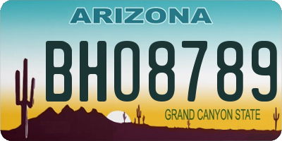 AZ license plate BHO8789
