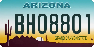 AZ license plate BHO8801