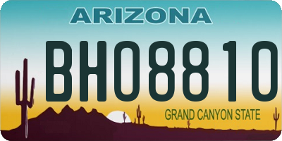 AZ license plate BHO8810