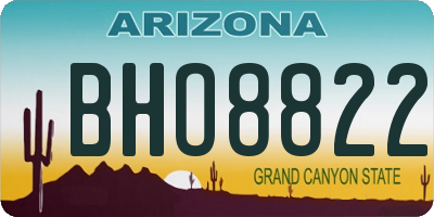 AZ license plate BHO8822