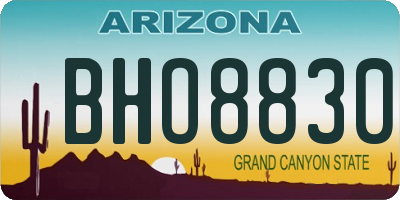 AZ license plate BHO8830
