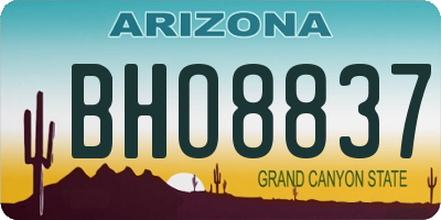 AZ license plate BHO8837