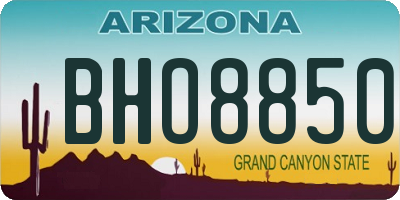 AZ license plate BHO8850