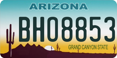 AZ license plate BHO8853