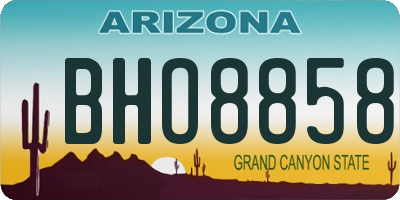 AZ license plate BHO8858