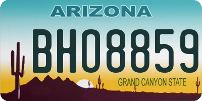 AZ license plate BHO8859