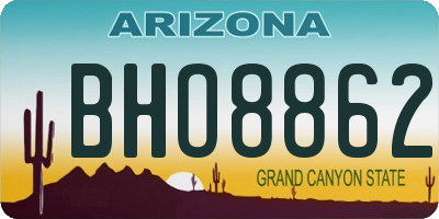 AZ license plate BHO8862