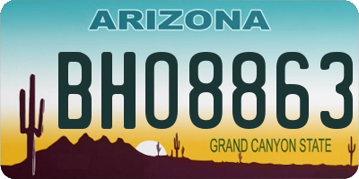 AZ license plate BHO8863