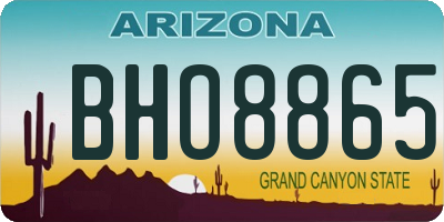 AZ license plate BHO8865