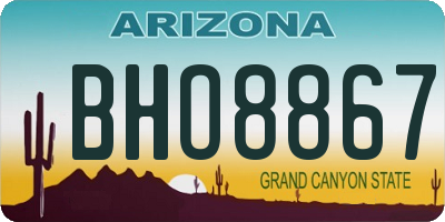 AZ license plate BHO8867