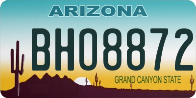AZ license plate BHO8872