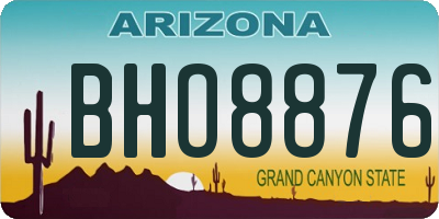 AZ license plate BHO8876