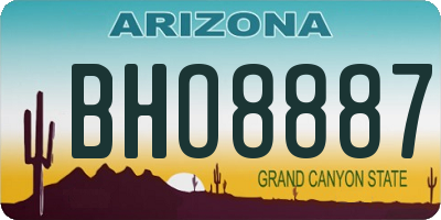 AZ license plate BHO8887